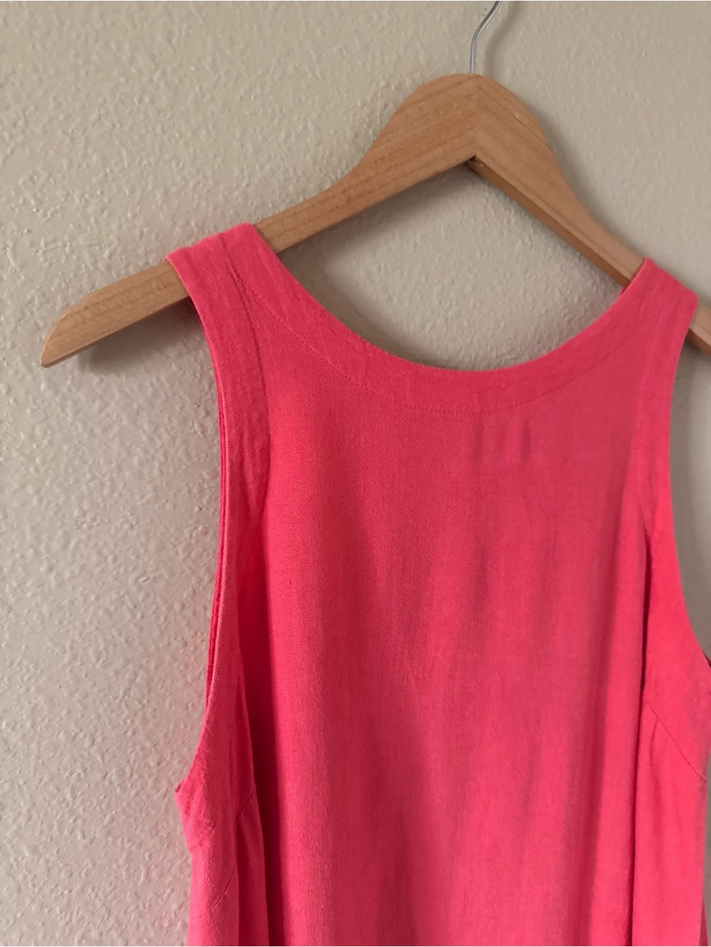 a new day Linen-Blend Coral Sleeveless Mini Dress - Picture 5 of 7